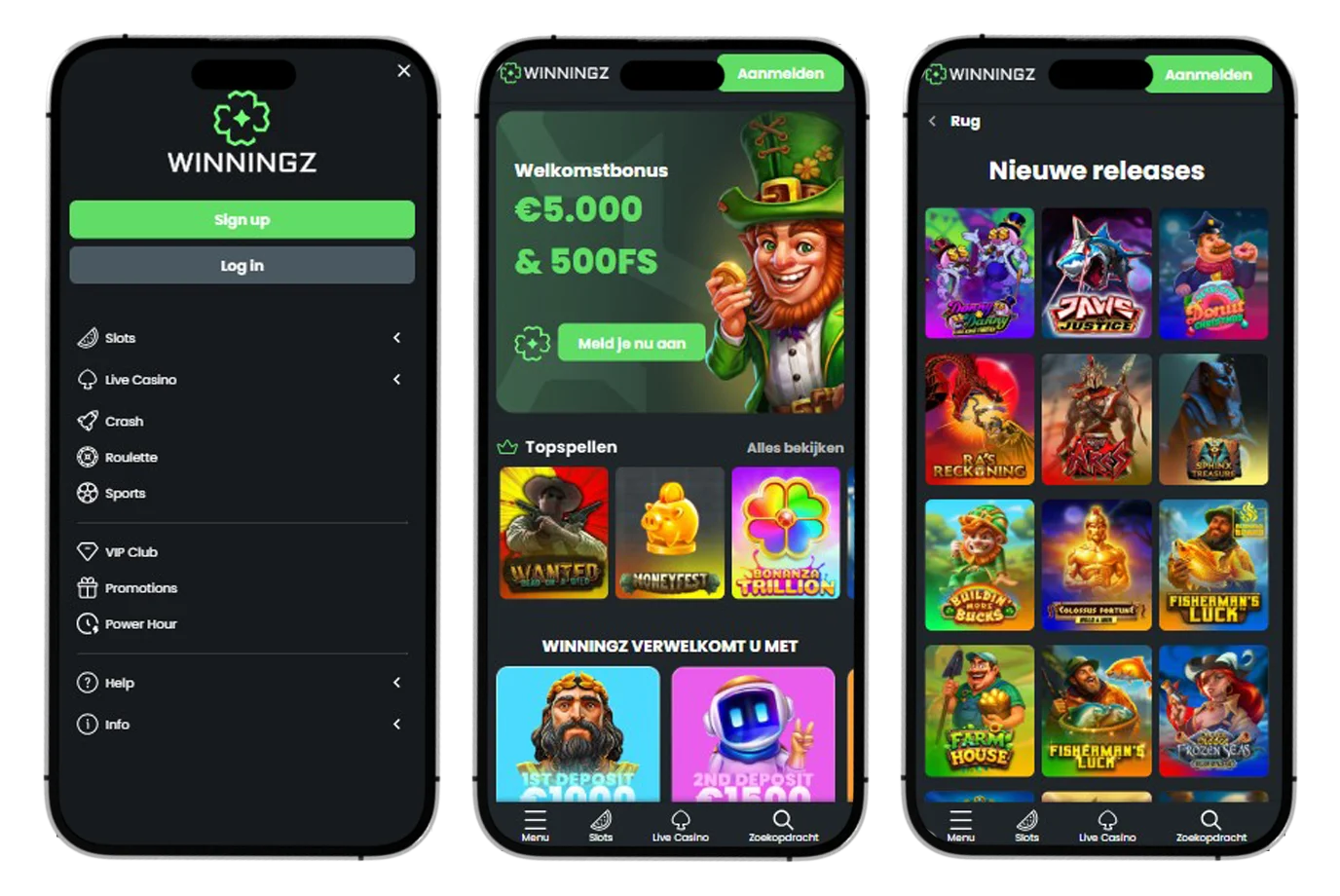 Winningz Casino Mobiele versie en app